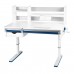 Комплект Kinderzen Wunderkind Multicolor парта + кресло + надстройка + ящик + органайзер + подставка для книг cерый/голубой/розовый c креслом Figra серый