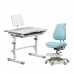 Комплект стол-трансформер Freesia grey + эргономичное кресло Cubby Blue Paeonia